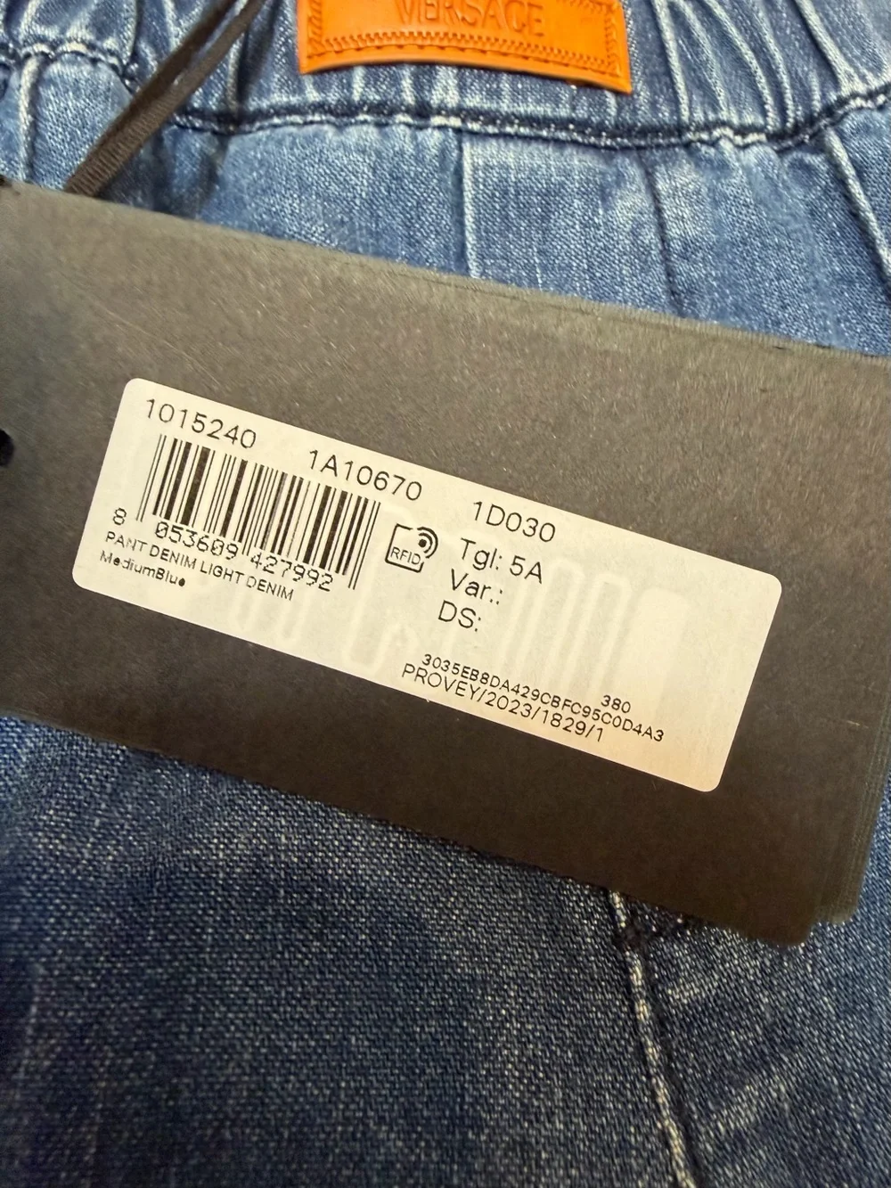 Versace Kids NWT Pull-On Denim Jogger Jeans 110cm Made in Italy Authentic